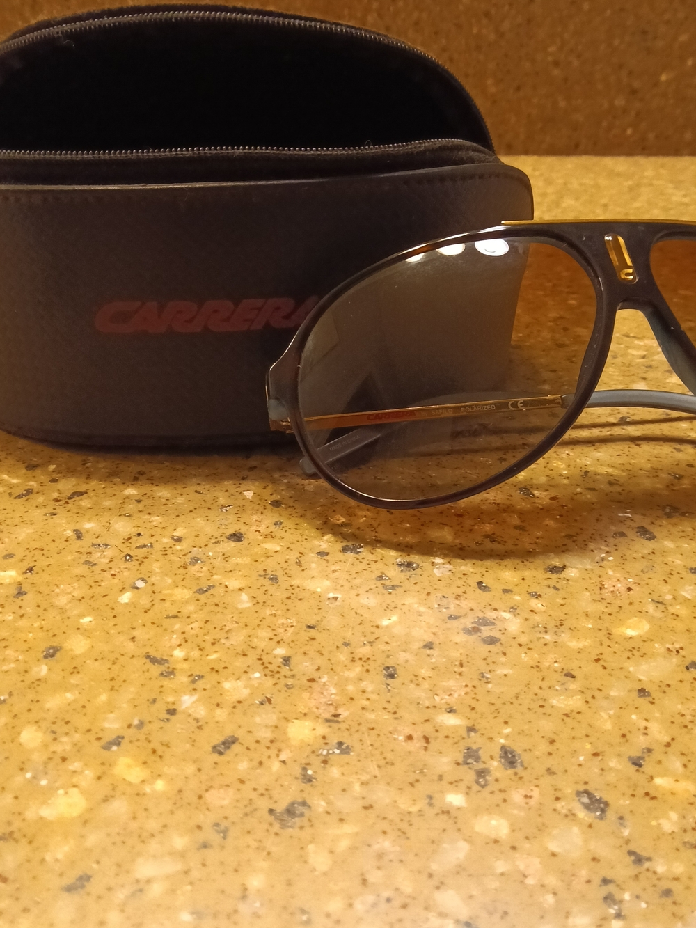 Carrera Black Sunglasses Hard Case with Logo
